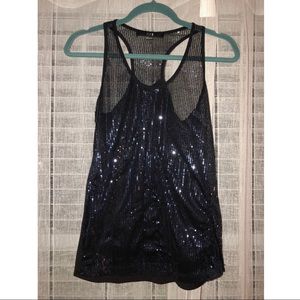 Tank top with sequins